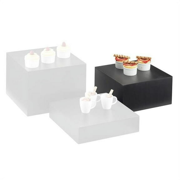 Cal Mil Midnight Bamboo Cube Riser, 12 x 12 x 6 inch -- 1 each.