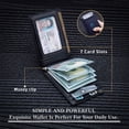 thumbnail image 3 of SYMMEXA Men's wallet genuine pickup bag RFID anti-theft brush money clip dollar clip, 3 of 5