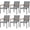 Gray, variant on LIFERUN Patio Chairs Set of 6, Stackable Aluminum Dining Chair with Textilene Fabric & WPC Handrail, 17" Seat Height, All Weather Outdoor Chair for Poolside, Balcony, Terrace & Restaurants, Grey