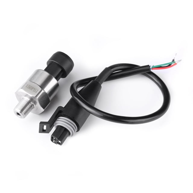 1 Transductor De Presión De Acero Inoxidable Con Rosca 1/8NPT, Sensor Emisor De Transductor De Presión Para Aceite, Combustible, Aire Y Agua, Sensor Emisor(150PSI)