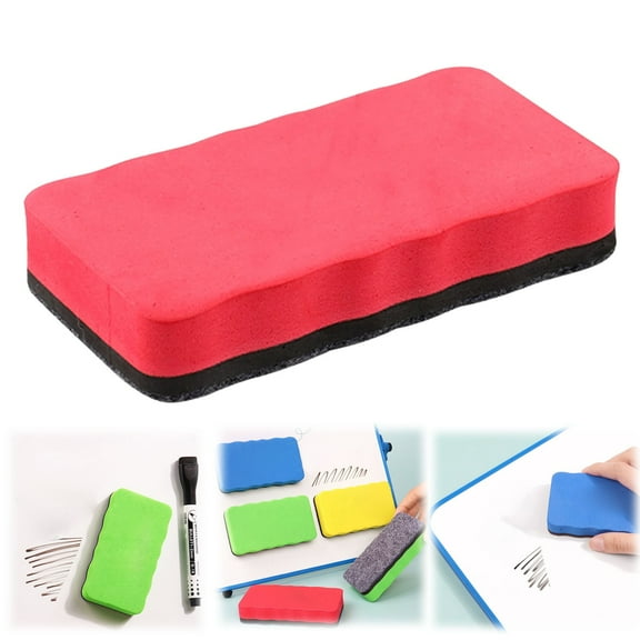 Magnetic Whiteboard Eraser (ONE ERASER): Solid Rectangle. Dry Eraser/Wet Eraser/Dry Erase Eraser/Chalk Eraser/Chalkboard Eraser/Dry Erase Board Eraser/White Board Eraser, 4.0x2.2x0.8"