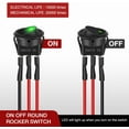 thumbnail image 4 of Nilight 8PCS 12V-24V 20A Green LED Round Rocker Toggle Switch 3 Pin SPST ON Off with 16AWG Pre-Soldered Wires for Car Truck Boat Marine, 4 of 9