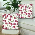 thumbnail image 3 of YUSDECOR Cherry Pattern Throw Pillowcase Pillow Cover Cushion Couver 18x18 inch, 3 of 3
