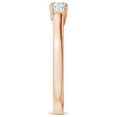 thumbnail image 5 of ANGARA Natural 0.23 Ct. Diamond Classic Engagement Ring in 14K Rose Gold for Women (Ring Size: 7), 5 of 11