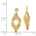 thumbnail image 3 of Auriga Fine Jewelry 14K Yellow Gold Filigree Swirl Earrings Jackets for Women (L 24mm, W- 8mm), 3 of 5