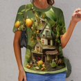 thumbnail image 6 of Summer Fruit Kingdom Women's Short Sleeve Tops Casual Blouses T Shirt, 6 of 6