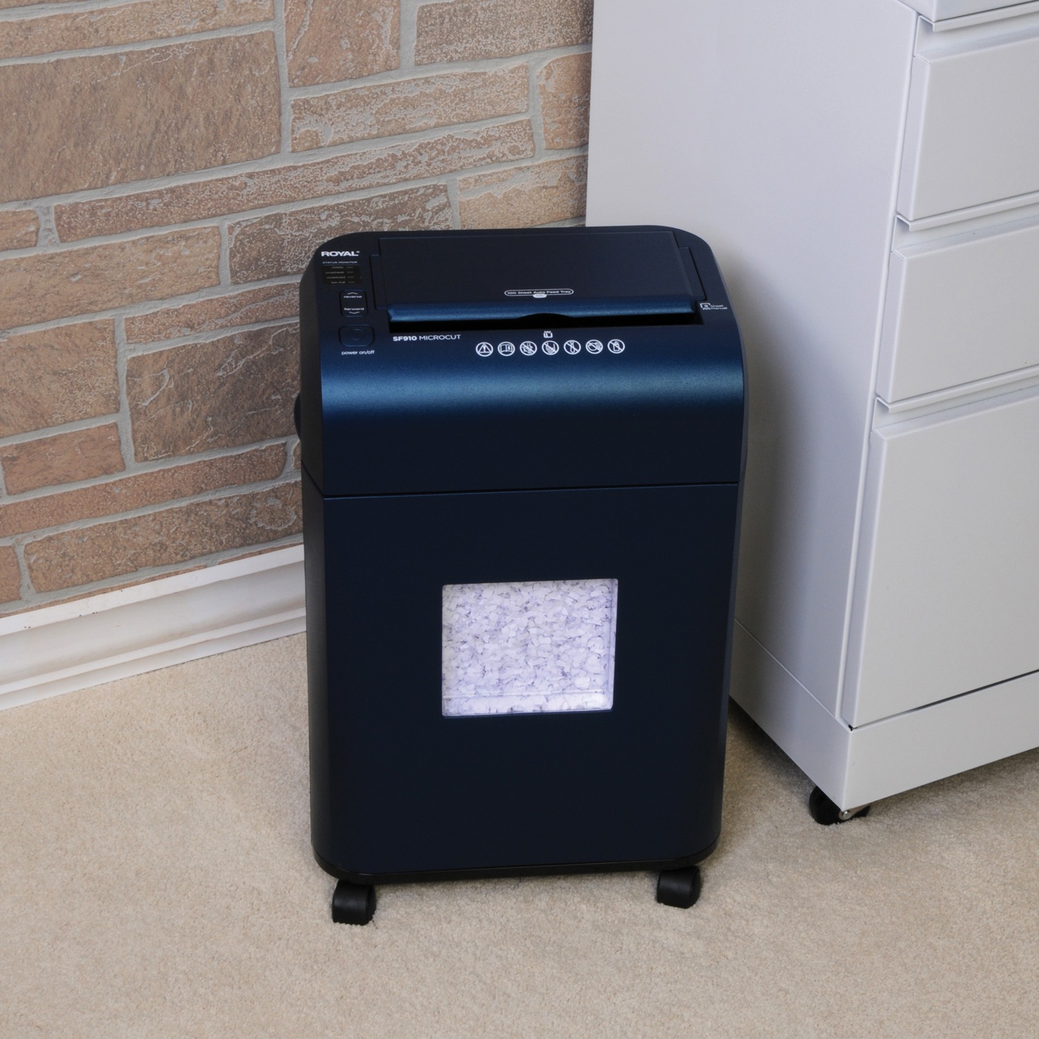 Royal 89351N SF910 100-Sheet Autofeed Micro-Cut Shredder (Blue)