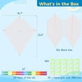 thumbnail image 4 of DIY Blank Kites, Coloring Bulk Kites Kit , Kite Making Craft Kit , Include 30 Hand Grips with 98ft Kite String, Outdoor Activities or Kids Aged 4+, 4 of 6