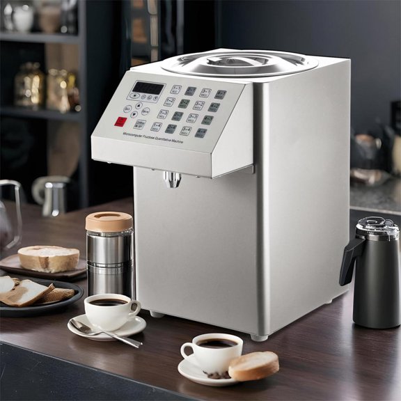 16-Program Fructose Dispenser, Stainless Steel Syrup Machine for Bubble Tea Equipment and Beverage Stations