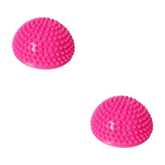 Yuarrent Bola de masaje semicircular, herramienta de masaje eficaz hecha con PVC, cápsula de equilibrio duradera y práctica, color rojo rosa Rosa roja 2Conjunto
