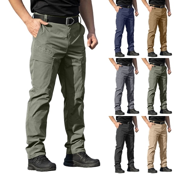 YTCAMLO Cargo Pants Men Athletic Waterproof Multi-Pocket Outdoor Pant Lightweight Stretch Breathable Quick Dry Hiking Pants