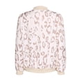 thumbnail image 4 of inhzoy Women's Bomber Jacket Lightweight Zip Up Casual Metallic Jacket Coat Outerwear Beige Leopard XL, 4 of 7