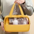 thumbnail image 5 of Bolso cosmético transparente del lavado, de gran capacidad, impermeable y simple, hecho del PVC y de la PU, 5 of 5