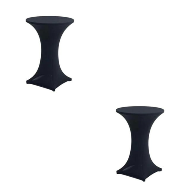 Ruiboury Polyester Versatile Elastic Cocktail Table Set Easy Care And Environmentally Friendly Easy Wash black 2Set