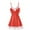 Red, variant on PMVFHDE Nightwear Nightdress Lingerie Sleepwear Satin for Ladies Chest with Women Black,S