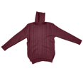 thumbnail image 4 of IMENGL Mode Couleur Unie Col Roulé Tricot Rétro Chandail à Manches Longues pour Femmes, Rouge TG, Taille m-TG, 4 of 5
