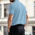 thumbnail image 4 of Mens Polo Shirts Short Sleeve Collared Textured Quick Dry Casual Golf Shirt for Men, 4 of 6