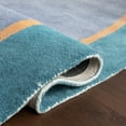thumbnail image 5 of Rugs USA Greenwich Abstract Wool Area Rug, 5' x 8', Shaped, Greenwich Blue Multicolor, 5 of 9