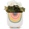 thumbnail image 2 of Abbott Collection 27-VIBE-735-LG Large Rainbow Planter with Legs, White/Multi, 2 of 5