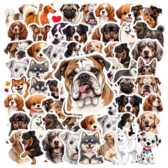 35pcs Adorable Dog Stickers Animal Funny Stickers Kids Stickers for Luggage Phone Laptop