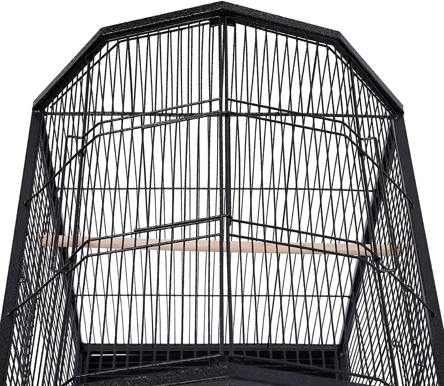 Miumaeov 360° Full Hollow Design Iron Bird Cage, Special Large Oversized Large Home Bird Cage for Tiger Skin Parrot Pachyderm Lovebird Budgie