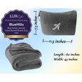 thumbnail image 3 of BlueHills Premium Soft Travel Blanket Pillow Airplane Mini - Gray, 3 of 10