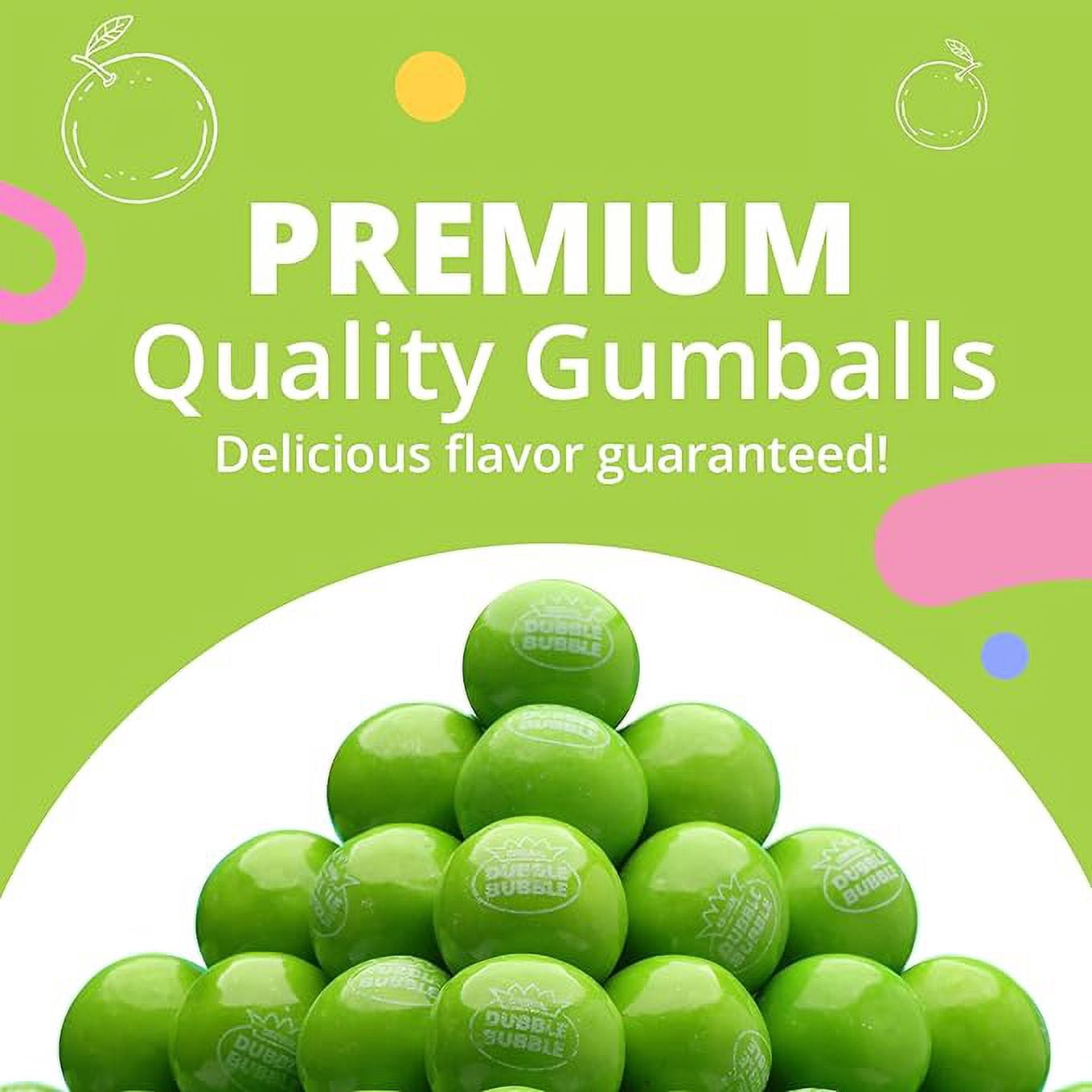 Gumballs for Gumball Machine - 1 Inch Large Gumballs - Green Apple Flavored Bubble Gum Green Gumballs - Kids Gum - Bulk Gum Balls 1.7 Lb