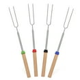 thumbnail image 1 of thinsony Fourchette de Barbecue en Forme de U Brochette de Hot Dog Manche en Bois Bâtons de Rôtissage Extensibles Accessoires de Barbecue en Acier Inoxydable Léger, 1 of 8