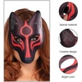 thumbnail image 2 of Fong Fox Máscaras Kabuki Kitsune Japonesas Para Hombres Mujeres Niños Accesorios De Disfraces De Mascarada Animal Cosplay Kabuki Half Fa, 2 of 5
