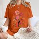thumbnail image 4 of Faldas Cortas para Mujeres, Impresión de Flores Casual Oversized Camiseta de Manga Corta Top Hecho de 95% Poliéster 5% Spandex para Primavera Verano, Falda Corta de Verano, 4 of 7