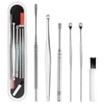 thumbnail image 1 of 6Pcs Stainless Steel Spiral Spring Ear Picks Spoon Wax Removal Cleaner Pickers set with Box, 1 of 8