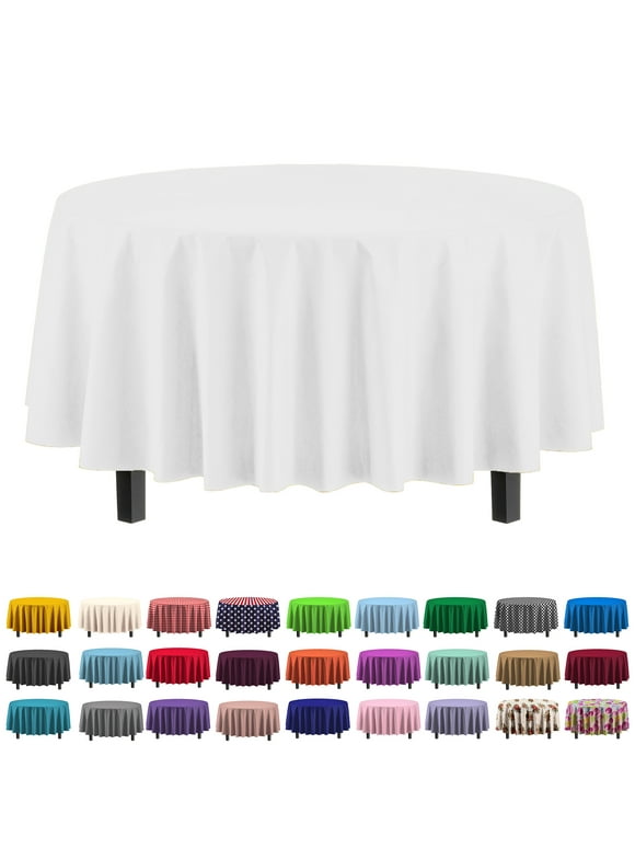 Round Plastic Tablecloths in Plastic Tablecloths