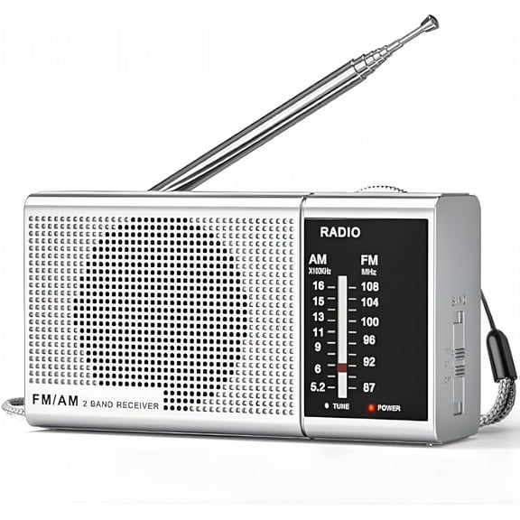 ACDANC Portable AM FM Radio with Best Reception, Battery Operated for Home & Outdoor