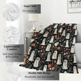 thumbnail image 2 of Spooky Ghost Blanket Cute Floral Autumn Flowers Throw Blankets Gifts for Kids Lightweight Soft Fleece Cozy for Sofa Couch Bed Room Travel Birthday Halloween Decor 50x60in, 2 of 6