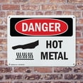 thumbnail image 4 of (2 Pack) Hot Metal OSHA Danger Sign 18 Inch X 12 Inch Indoor / Outdoor Rust-Free Aluminum Metal Signs for Workplace, Workshop, and Construction Site, Made in the USA, 4 of 8