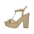 thumbnail image 3 of Sun + Stone Womens Jamie Platform Open Toe Heel Sandals  Tan 7 Medium (B,M), 3 of 3