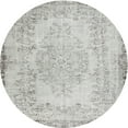 thumbnail image 1 of Ahgly Company Indoor Round Traditional Dark White Beige Persian Area Rugs, 4' Round, 1 of 6
