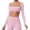 Pink, variant on Women's Yoga Top Jacket With Chest Pad Tight Short Long Sleeve T Shirt Tech T Shirt