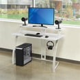 thumbnail image 2 of Scranton & Co 48" Gaming Desk in White with RGB LED and Power Ports, 2 of 13