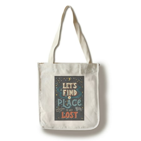 Lost River Gorge & Boulder Caves, New Hampshire - Lets Find a Place to Get Lost - Lantern Press Artwork (100% Cotton Tote Bag - (Best Place To Get Cheap Baby Clothes)
