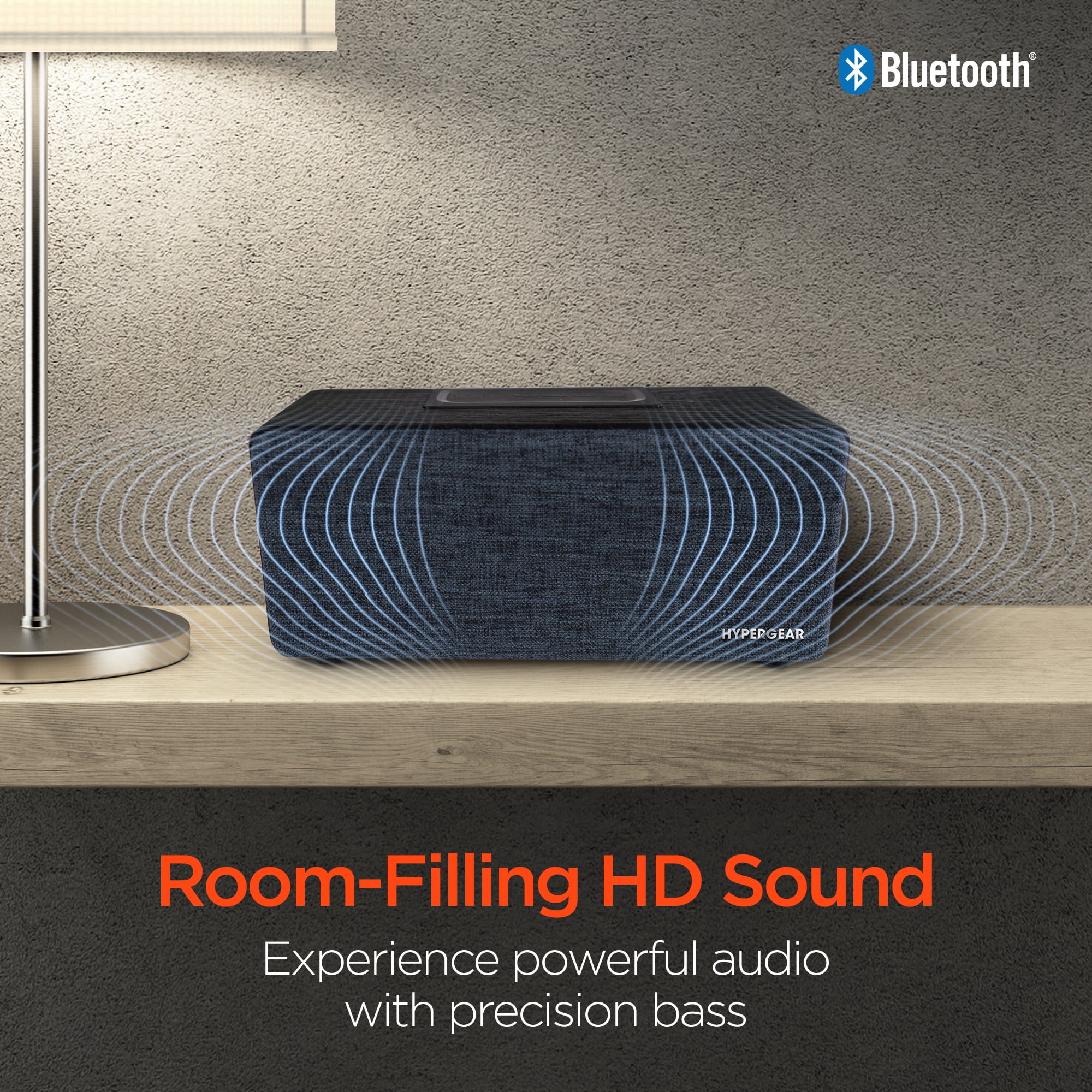 Hypergear 15259 Fabrix 2 8-watt Portable Bluetooth Speaker With Microphone, Black