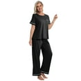 thumbnail image 4 of DAKIMOE Womens Pajama Sets Pajamas for Women Set Capri Sleepwear Short Sleeve Two-Piece Pjs Tops & Long Pants Casual Prints Lounge Sets for Women S-2XL, 4 of 8