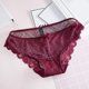 thumbnail image 3 of Gibobby Panty Microfibra con Encaje Calzoncillos mujer Bragas cintura Bragas encaje malla sexy transpirable para niñas（Vino， 2XL), 3 of 5