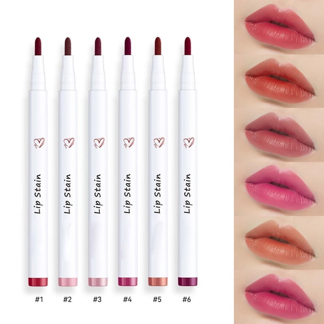 Lápiz de Labios de Larga Duración | Lápiz Delineador Mate Antiadherente Resistente Al Sudor | 6 Colores | 1,7 Ml