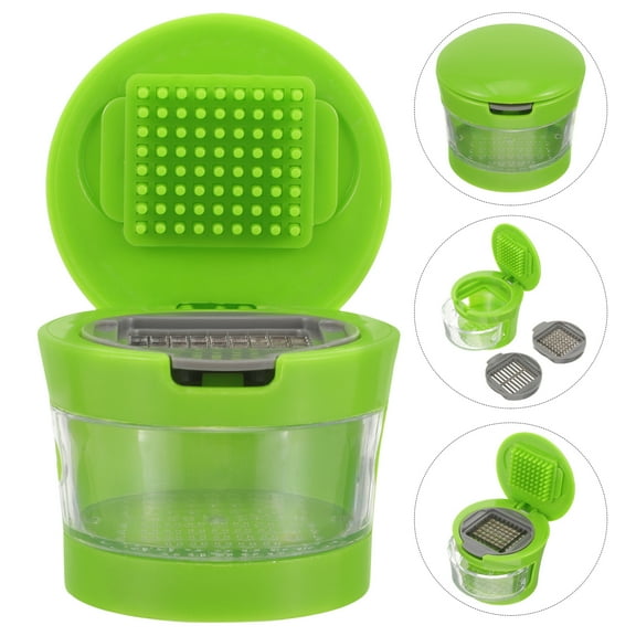 Sparsain Garlic Press, Chopper, Slicer, Garlic Press, Hand Crusher, Practical Kitchen Tools (Green)