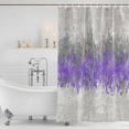 thumbnail image 3 of Purple Grey Abstract Shower Curtain, Waterproof Shower Curtains for Bathroom, Gradient Geometric Graffiti Modern Art Washable Fabric Bathtub Curtain Set Bath Decor with 12 Hooks 48"x72", 3 of 8