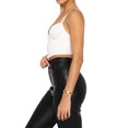 thumbnail image 4 of SAYOO Mujeres Casual Tank Tops, Sin Mangas Sin Espalda Color Sólido Cuello En V Irregular Sling Crop Tops SAYOO  Moda, 4 of 5