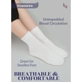 thumbnail image 4 of Hugh Ugoli Mid Ankle Diabetic Socks for Women, 4 Pairs, White, Size: 10-12, 4 of 6