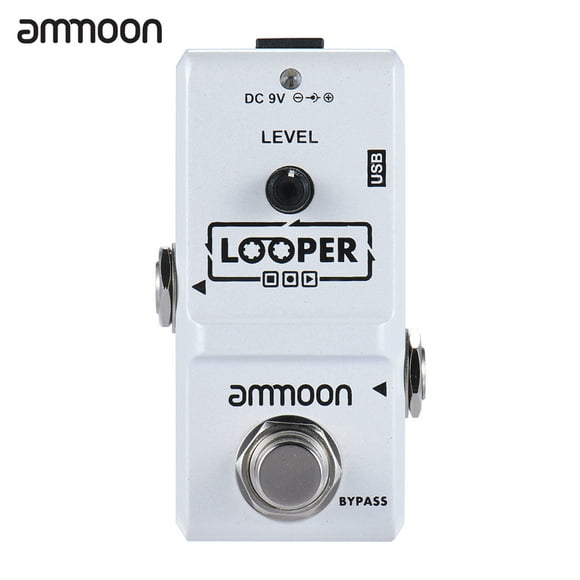 ammoon AP-09 Nano Series boucle électrique à Pédale Effet Guitare Looper True Bypass illimité Overdubs 10 minutes d'enregistrement avec un câble USB