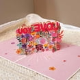 thumbnail image 4 of YAMB 3D Pop Up Mother's Day Card, Thick Paper Stereoscopic Paper Carving Card with "I LOVE YOU MOM", Floral Handmade Greeting Card for Mom, Mother’s Day Thanksgiving Christmas Daily Surprise, 4 of 6